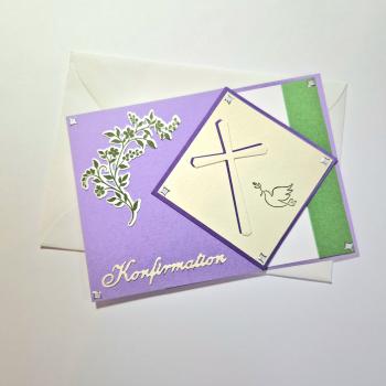 Glückwunschkarte zur Konfirmation mit Gutscheinfach
